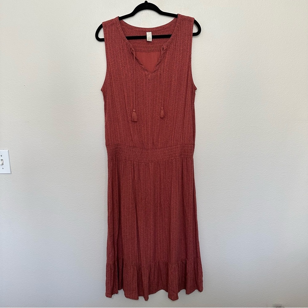 Prana Rust Red Sleeveless Maxi Dress - Picture 2 of 7
